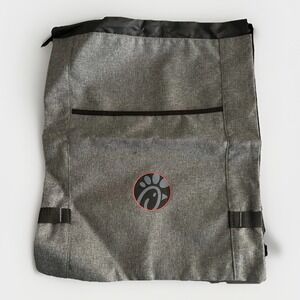 Chick-fil-A Promotional Drawstring Backpack Woven Gray Fast Food 14"x17"